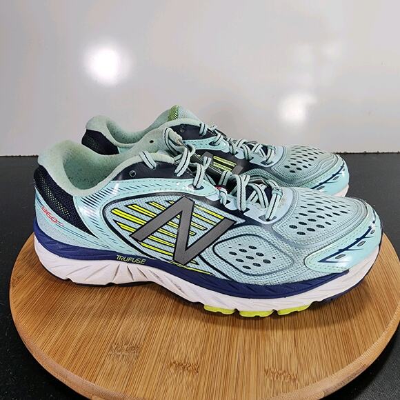 New Balance Shoes - Womens New Balance 860 Sz 10 009435 Green Blue Running Athletic Sneakers Shoes